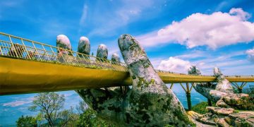 Ba Na Hill Golden Bridge and Landmark 81 in Vietnam