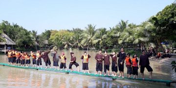 Lan Vuong tourist area in Ben Tre Mekong Delta with diverse folk activities