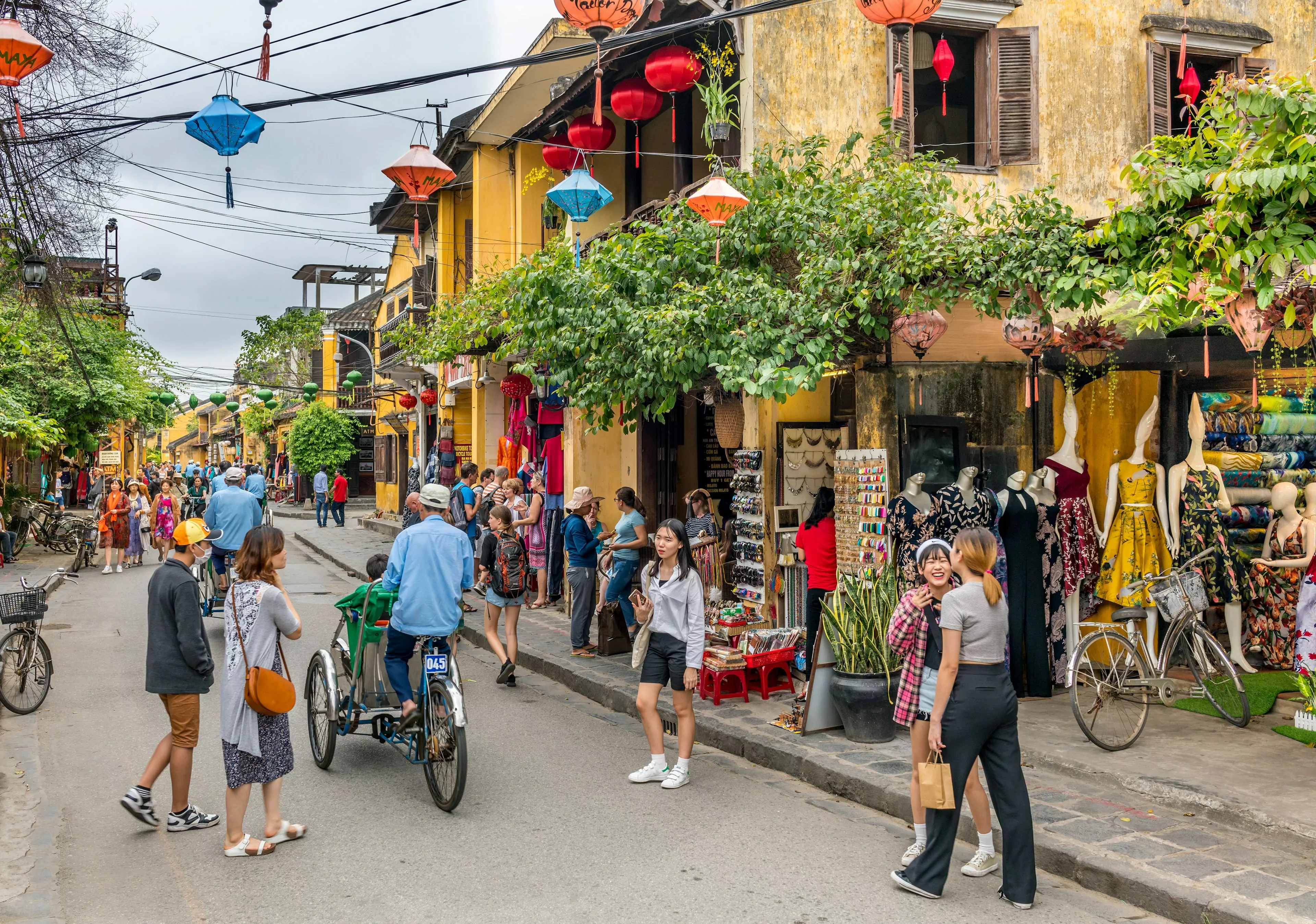 Main street in the old town of Hoi An, Vietnam